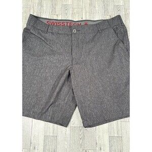 Swiss Tech Shorts Men’s Sz 40x9 Gray Performance Travel Golf Fish Hike Wicking